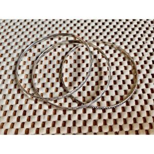 Vintage Navajo Sterling Silver Bangle Bracelet 7" L